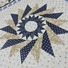 Handmade Indigo Windmill Lattice Cotton Fabric Patchwork Quilt Top topper 86x86 