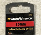 Nos  Gearwrench 9515d 15mm Ratcheting Stubby Combination Wrench