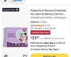 Glamommy Postpartum Recovery Essentials Kit Peri Bottle Pads Underwear Spray
