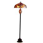 New Victorian Floor Lamp Glass Tiffany Stained Style Bronze Home Decor 3 Light