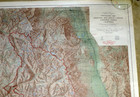Vintage Large Polyconic Projection Topo Relief Map Of Sequoia Kings Canyon 1937