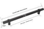 Black Modern Cabinet Handles Bar Pulls Kitchen Drawers Hardware Stainless Steel