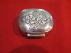 Sterling Silver Mervyn s  Pill Box  Repousse
