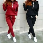 2pcs Women Tracksuit Hoodie Sweatshirt Tops Pant Set Casual Sports Sweat Suit