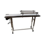 110v 60w Length 53in Width 7 9in White Conveyor Belt Pvc Stainless Steel Frames