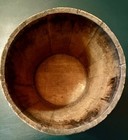 Antique Primitive Wooden Bucket Or Barrel Metal Bands No Lid Or Handle 11    Tall