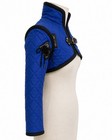 Medieval Quilted Gambeson Shoulder Armor Hema Larp Reenactment Blue Black