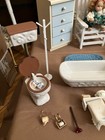 40  Pcs Vintage Miniature Dollhouse Bathroom Razor Plunger Plants Furniture More