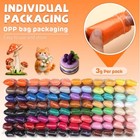  96 Pcs Needle Felting Wool  48 Colors Wool Roving Yarn  Fiber Wool Dark Color