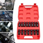 15pcs 3 8  Drive Universal Joint Swivel Impact Socket Set 8-22mm With Toolbox