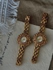 Gold French Vintage Style Flower Unique Dainty Women   s Wrist Watch