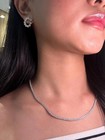 Lab Grown 16ct Round Vs Diamond Beautiful Tennis Necklace In 14k White Gold Over