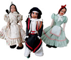 Vintage Argentine Set Of 3 Fabric Articuated Dolls
