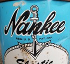 Rare Vintage Nankee Paint Can Anchor Graphic Nautical Advertising Sign Gas Oil