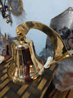 Nautical 18  Big Hanging Door Bell Antique Brass Ship With Wall Mounted Bracket