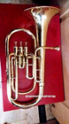Baritone Made Of Pure Brass In Brass Polish   Cushion  Hard Case  Free Fast Ship