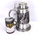Vintage Zinn German 95  Pewter Large Beer Stein Made In Germany