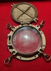 Large Bronze Ships Port Hole With Storm Cover Vintage Natucal Treasures 