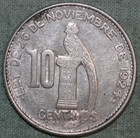 Guatemala 1944  Silver 10  Centavos   Low Mintage   155 000 Minted