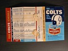 1966 Baltimore Colts Pocket Schedule National Beer Radio And Tv