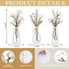 3 Pieces Metal Flowers Wall Art- Rustic Farmhouse Decor Minimalist Decor For Liv