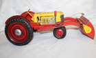 Louis Marx 50 s Tin Toy Tractor Front End Loader No Driver Litho Farm Equipment