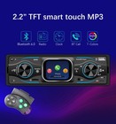 Car Stereo Radio Single 1 Din Mp3 Player Bluetooth Aux Usb Am Fm Audio Receiver