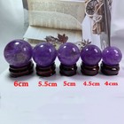40 70mm Natural Amethyst Quartz Stone Sphere Crystal Ball Healing Gemstone