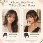 Jqm Clip In Bangs Real Human Hair  Wispy Clip On Bangs For Women