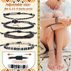 4 Pcs Boho Surfer Bracelet Ankle Adjustable Beaded Anklets Unisex Handmade Braid
