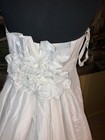 Elegant Davids Bridal Wedding Dress Gown Soft  White Satin Strapless Train 8