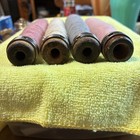 4 Antique Wooden Bobbin Spool Original Thread Industrial Textile Mill Spindle