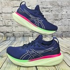 Asics Gel-nimbus 25 Womens Shoes Size 9 Navy Blue Athletic Running Sneakers