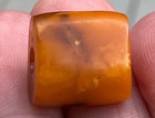 Rare Antique Very Old Tibetan Amber Bead - Beautiful Worn Patina 