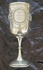 Victorian Antique Sterling Silver Award Goblet 1883 Victorian Railways Sports