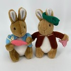 Eden Beatrix Potter Peter Rabbit Benjamin Bunny Plush Lot Stuffed Toys 8 Inch
