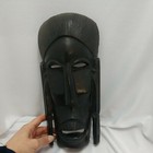 Vintage Carved African Tribal Very Heavy Ebony Wood Warriors Mask 11 Inches