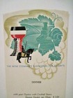 Jan 7 1949 Cruise Liner Menu  holland-america  Line - Wine Steward s Choice  