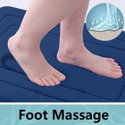 Memory Foam U-shaped Toilet Rugs 24x20 Super Soft Absorbent Contoured Bathroom