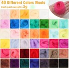 Mayboos Needle Felting Starter Kit wool Roving 40 Colors Set  Wool Felt Tools Wi