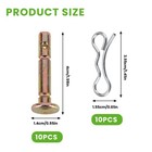 10 Pairs Shear Pins   Cotters Pins For Snowblowers Replacement  Cotter Pin