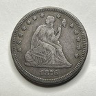 1876 Seated Liberty Quarter With Motto - Vf - 7001