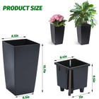 16 Inch Planters Set Of 2black Planter Pots With Drainage Holeswater Level