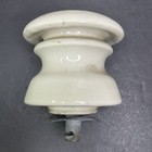 Vintage C1940s Ceramic Insulator With Metal Peg For Telegraph Electric Hydro H02