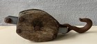 Antique Maritime Decoration Ship Block Pulley Wood Iron Weathered