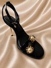 Vintage Women Gold Tone Faux Pearl Floral Shoe Clips Pair Bridal Elegant