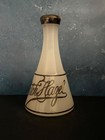 Antique Witch Hazel Apothecary Milk Glass   Silver Barber Bottle 6 75 
