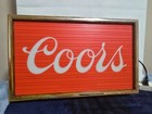 1980 Vintage     Coors  Lighted Beer Sign  14 5  X 10        Lights Up Bright  