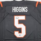 Autographed signed Tee Higgins Cincinnati Black Football Jersey Beckett Bas Coa