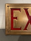 Antique Brass Copper Bronze Exit Sign Theater Auditorium 13    X 7 5   